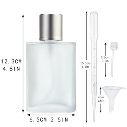 YU FENG Glass Perfume Bottles Empty Refillable Atomizer 2 Pack 100ml/3.4oz（Cylinder） - color: Style 3