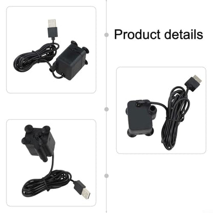 Ultra-Quiet USB Submersible Water Pump DC 5V 3W for mini Fountain Pump For Aquarium Fish Tank Hydroponics Small Pond Water Circulation With Suction Cups Power Cord