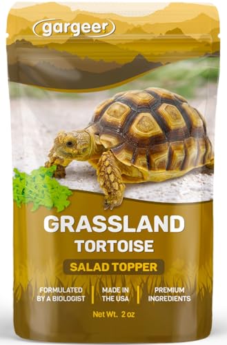 Gargeer 2oz Desert/Grassland Tortoise Food Supplement, Flower Salad Mix Topper. Supercharge Appetite, Health & Immune System. Complete Diet, Rich with Vitamins, Made in The USA. Enjoy! - size: 2 Ounce (Pack of 1)