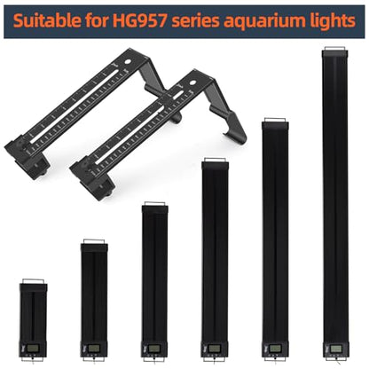 hygger Aquarium Light Clip Holder (for HG-957),2 Pieces, Aquarium Fish Tank Light Riser/Holder/Bracket/Stand/Mount - size: 2 pieces