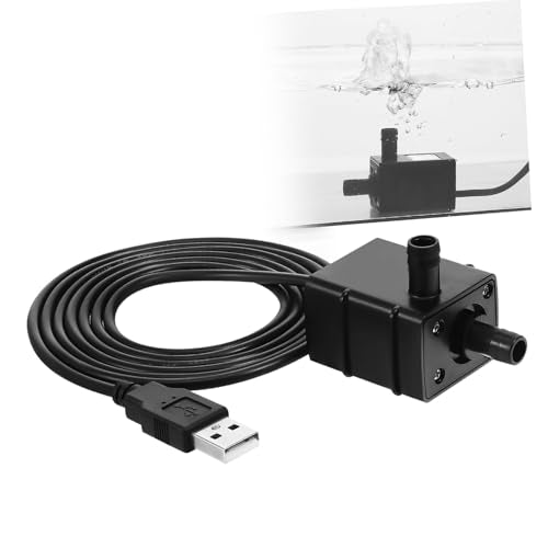Kisangel USB Mini Submersible Water Pump Quiet Operation Pet Fountain Pump for Cat Water Table Aquarium and Fish Tank Compact and Portable Design with Strong Suction Function