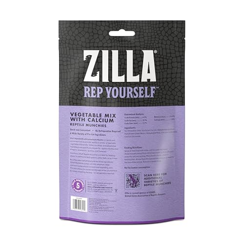 Zilla Reptile Food Munchies Vegetable Mix With Calcium, 4-Ounce