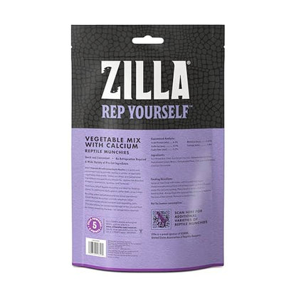 Zilla Reptile Food Munchies Vegetable Mix With Calcium, 4-Ounce