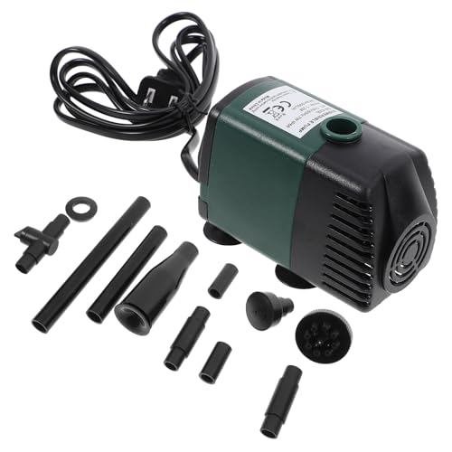 Toyvian Submersible Pond Pump with 9 Nozzles Fountain Kit Small Silent Water Pump for Fish Tank and Outdoor Water Garden Ac110v US Plug for Circulation and Hydroponics