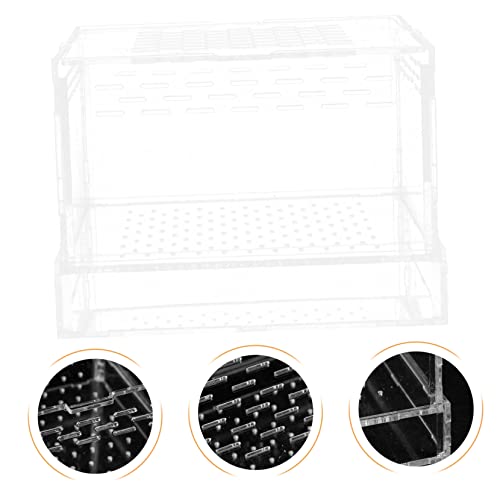 Abaodam Hatching Container with Lid Spider Scorpion Gecko Feeding Case for Reptiles Cage