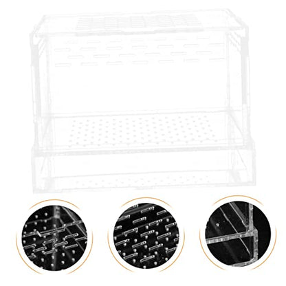 Abaodam Hatching Container with Lid Spider Scorpion Gecko Feeding Case for Reptiles Cage