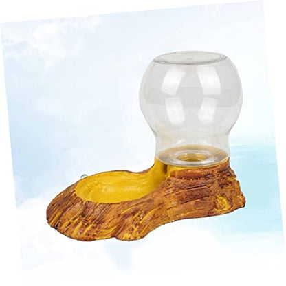 VANZACK Amphibians Reptiles Automatic Water Feeder Smooth Surface Tortoise Basin for Easy Cleaning Water Supply for Lizards and Terrarium Decor