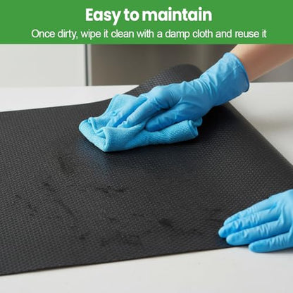 MiOYOOW Reptile Terrarium Mat, EVA Vivarium Liner with Anti-Slip Texture Washable Small Animals Carpet for Lizard, Gecko - color: Gray, size: 44.5cm*200cm