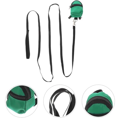 BESTonZON Reptile Backpack with Adjustable Leash, Portable Harness for Bearded Dragon and Lizards, Lightweight Small Animal Carrier for Outdoor Walking and Travel, Green