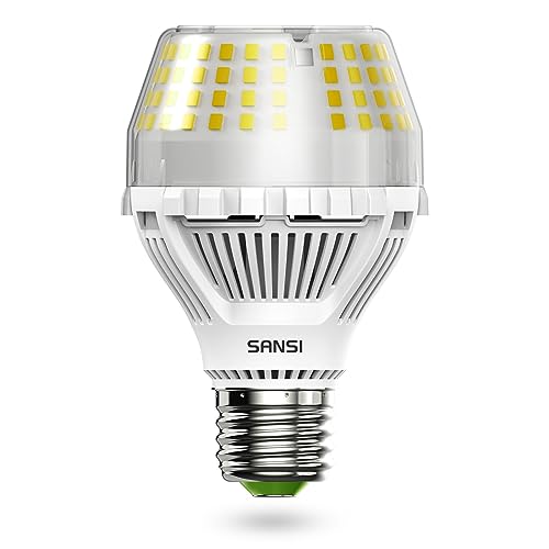 SANSI 200W Equivalent LED Light Bulb, 3000 Lumens E26 LED Bulb w/Ceramic Technology, A19 5000K Daylight White Non-Dimmable Bulb, 1Pack 20 Watt Energy Saving Bulb for Home Office, 22-Year Lifetime - color: 5000k Daylight, size: 3000 Lumen 1-Pack
