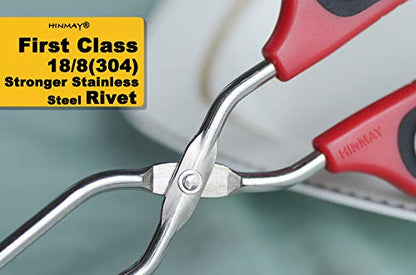 HINMAY Scissor Tongs 11-Inch Heavy Duty Stainless Steel Scissor Cooking Tongs - size: 11-Inch