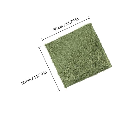 Toyvian 2Pcs Simulated Moss Carpets for Reptiles and Tortoises Moisturizing Fake Lawn Mats for Terrarium Natural-Looking Reptile Bedding for Humid Environments