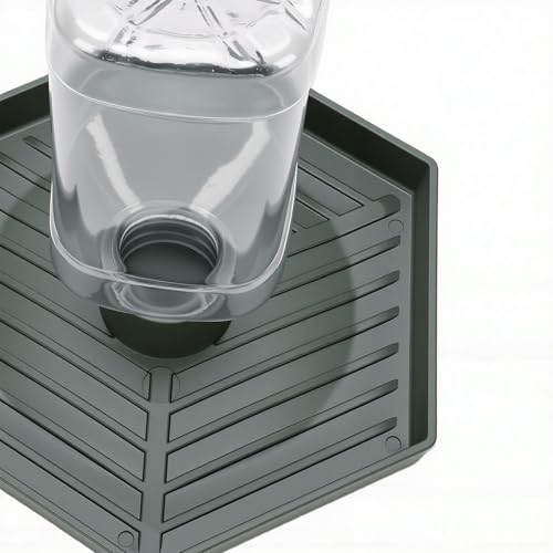 Rengue Reptile Water Feeder, Automatic Water Dispenser Food and Bowl Feeding Accessories for Bearded Dragons Lizards Geckos Crawler Breeding Tools, Reptile Hatching Supplies (Dark Green) - color: Dark Green