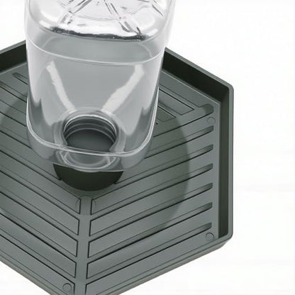 Rengue Reptile Water Feeder, Automatic Water Dispenser Food and Bowl Feeding Accessories for Bearded Dragons Lizards Geckos Crawler Breeding Tools, Reptile Hatching Supplies (Dark Green) - color: Dark Green