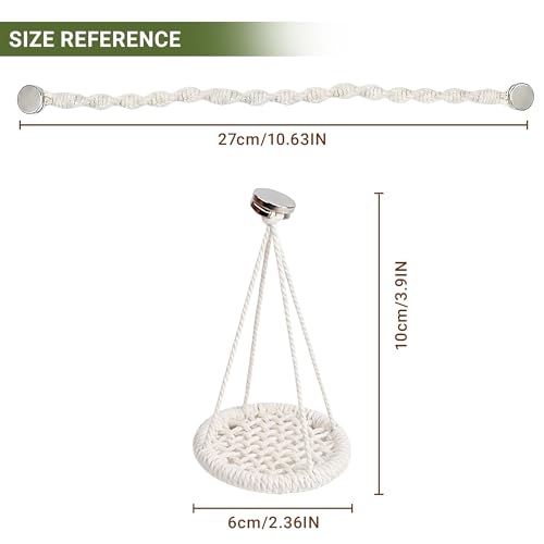 Jumping Spider Enclosure Decor with Strong Magnetic Attachments | Crafted from soft woven cotton for acrylic terrariums. This 10.6-inch rope bridge provides safe arboreal climbing play.