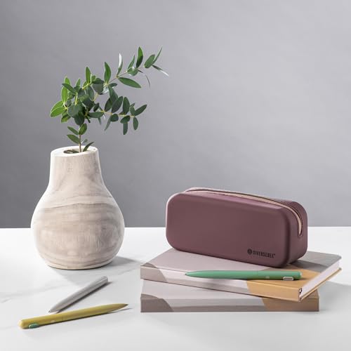 DIVERSEBEE Soft Silicone Pencil Case, Aesthetic Pencil Pouch with Zipper, Cute Pen Bag for School, Bible Journaling Supplies and Accessories, Pencil Organizer (Grape) - color: Grape