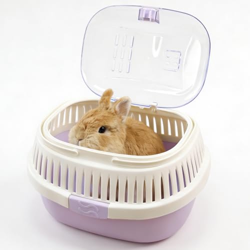 Hamster Carrier Guinea Pig Carrier 13 X 11 X 8 in Portable Hamster Travel Cage with Ventilation Holes Outdoor Small Pet Carrier for Rat Gerbil Rabbit Hedgehog Squirrel Mouse Bunny - color: Purple