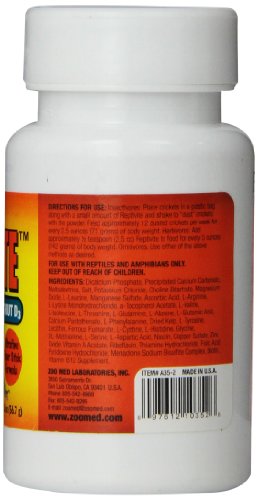 Zoo Med Reptivite, without Vitamin D3, 2-Ounce,Black - size: 2 Ounce (Pack of 1)