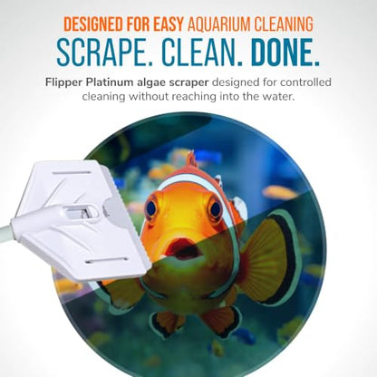 FL!PPER Platinum Aquarium Hand Scraper for Glass and Acrylic Tanks - 18" - size: 18" Rigid Shaft