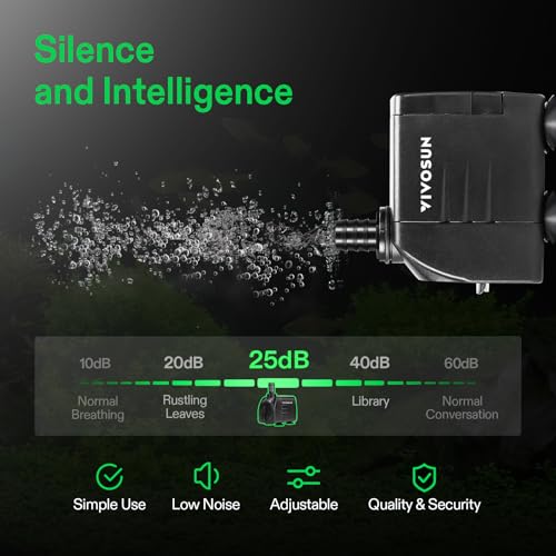 VIVOSUN 660GPH Submersible Water Pump, 2500L/H 35W aquarium pump, Ultra Quiet Fountain Pump with 8.2ft/2.5m High Lift for Fish Tank, Pond, Aquarium, Statuary, Hydroponics - size: 6"×4"-660