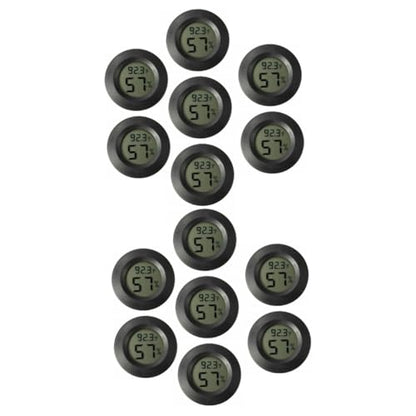 Kisangel 14pcs Mini Digital Hygrometer and Thermometer for Reptile Tanks Accurate Humidity and Temperature Gauge for Terrariums Incubators and Indoor Use Compact and Portable