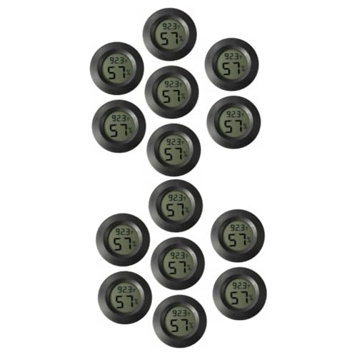 Kisangel 14pcs Mini Digital Hygrometer and Thermometer for Reptile Tanks Accurate Humidity and Temperature Gauge for Terrariums Incubators and Indoor Use Compact and Portable