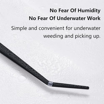 TopHomer Aquarium Tweezers Extra Long 15 inches Feeding Tool Stainless Steels Feeding Tongs for Aquarium Reptile, Plant, Snakes, Lizards, Coral Feeder(Curved Jaw) - size: Curved Jaw