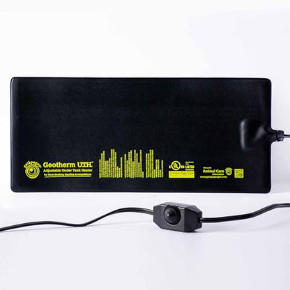 Galápagos (05703) Geotherm® Adjustable Under Tank Heater - Heating Pad for Reptiles, Amphibians & Terrariums, 17.5″ x 8″ 24W, Black