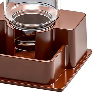 Gecko Hydration System - Reptile Automatic Dish Chameleon Water Dripper Tortoise Feeder for Feeding Drinking Tortoise Lizard Snake Gecko Frog Hermit Crab, Compact 30ml Nano Hydration Station 100g Abs - color: Brown
