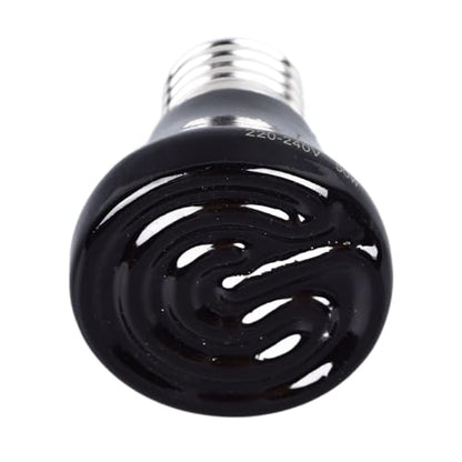 Heat Lamp for Reptiles, Safe Efficient Reptile Heat Bulb Stable Black No Light for Home Parrots Cat Bed (50w) - size: 50 Watts