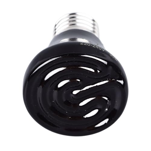 Ceramic Heat Emitter, Reptile Heat Bulbs, No Light Emitting Heat Bulbs, for Amphibian Terrarium, Bearded Dragon Lizard Snake Turtle, Brooder Coop Incubating Chicken (50w) - size: 50 Watts
