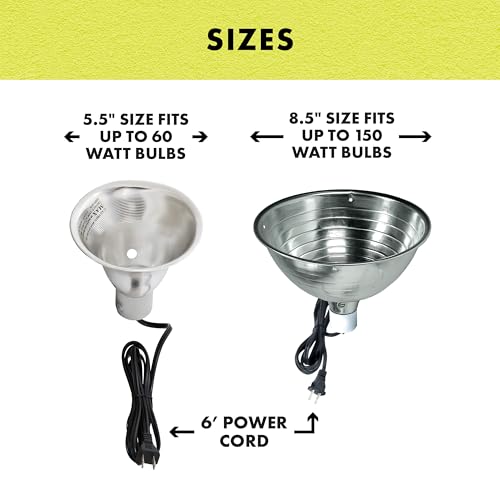 Zilla Silver Reflector Domes 8.5 Inches - size: 8.5 Inch