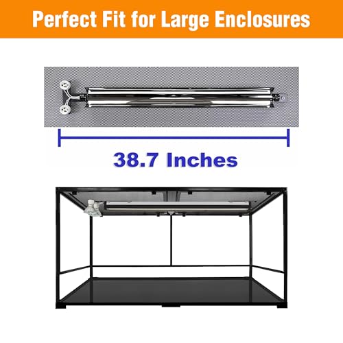 T5HO Double 34” UVB Reptile Light Fixture 39w, Bearded Dragon and Reptile Terrarium Light Fixture