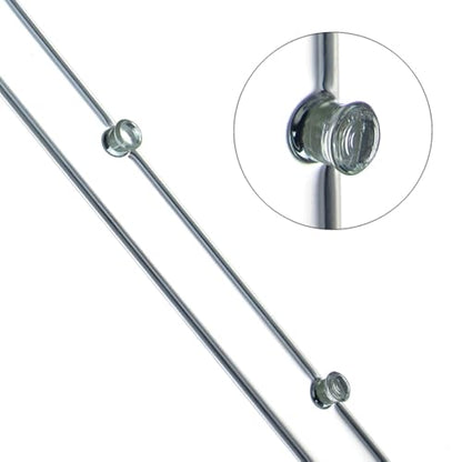 LINLAN 7.78 Inch Glass Shrimp Feeder, Aquarium Feeding Tube and Square Bowl with Two Suction Cups to Prevent Food from Spreading, for Crystal Shrimp and Cherry Shrimp - size: 20CM