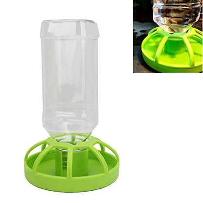 Reptile Water Bottle Turtle Food Dish and Water Bowl Automatic Feeders Waterer Tortoise Dispenser Bottle Feeding Dish for Lizard Chameleon