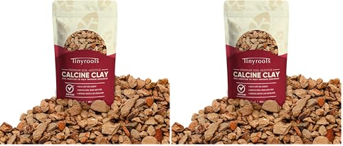 Tinyroots Clay Soil for Plants, 2.25 Quart Bag, Bonsai Tree Soil Additive, Turface Clay Holds Moisture, Provides Drainage and Aids in Root Development (Pack of 2) - size: 2.25 Quarts (Pack of 2)