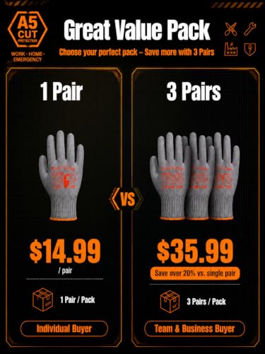 Cut-Resistant Gloves ASNI A5 Safety Work Glove | Design in Japan Cut-Resistant Nitrile-Coated Anti-Slip Anti-Blade Worksite DIY Diamond Silk Fiber construction nitrile coated - size: Large