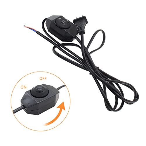 BokWin 2 Pcs Lamp Dimmer Switch with Cord,Rotary Dimmer Switch,Dimmer Cord Switch for Incandescent Bulbs lamp Dimmable LED Lights