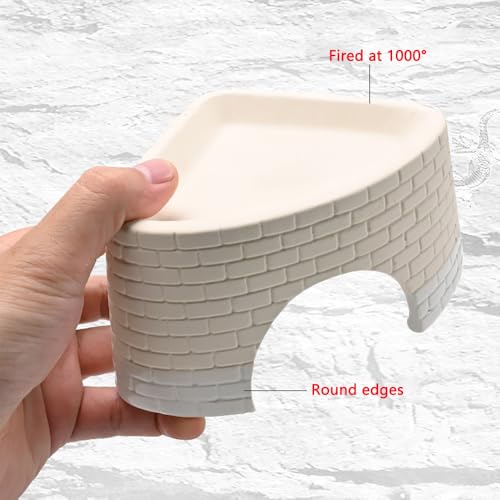 Reptiles Hideout Humidification Cave Reptile Moisture Hide Corner Humid Hide House for Leopard Geckos, Snakes, Lizards, Frogs