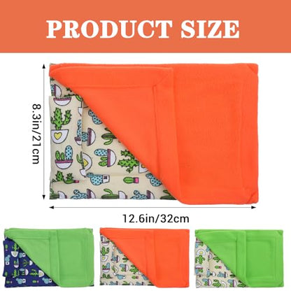 3 Pack Bearded Dragon Bed, Reptile Sleeping Bag, Reptile Pets' Sleeping Bag Set with Pillow Lizard Sleeping Bag Blanket Soft Warm Hideout Terrariums Accessories for Reptile Lizard Bearded Dragon