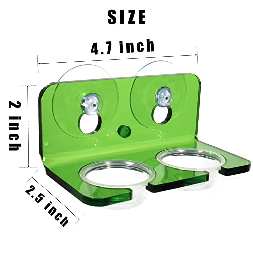 Crested Gecko Feeding Ledge with 10 Pcs 0.5oz Bowls, Reptile Food Cups and Water Dish fit Chameleon Lguana Lizards