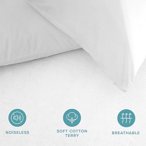 Bare Home Premium Pillow Protectors - King Size (2 Pack) - Premium 100% Waterproof & Breathable - Cooling - Vinyl Free Hypoallergenic - 10 Year Warranty (King Size, Pack of 2) - color: White, size: King