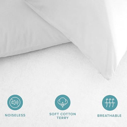 Bare Home Premium Pillow Protectors - King Size (2 Pack) - Premium 100% Waterproof & Breathable - Cooling - Vinyl Free Hypoallergenic - 10 Year Warranty (King Size, Pack of 2) - color: White, size: King
