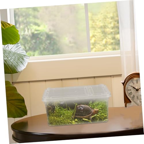 POPETPOP Acrylic Reptile Critter Keeper Snake Spider Gecko Tank Breeding Box Egg Tray