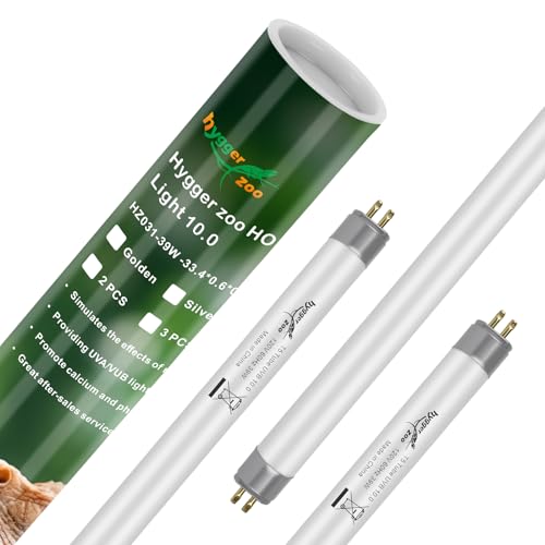3-Pack UVB Reptile Light 10.0 Bulb 39W T5 Fluorescent Desert Lamp UVA for Bearded Dragon Tortoise Reptile & Amphibian - size: 39W-3PCS