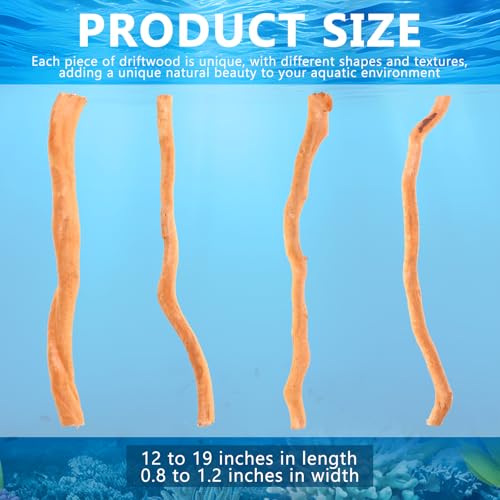 250g Natural Driftwood for Aquarium, Mix Natural Wood Roots, Wood Long Driftwood, Applies to Reptile Branches Terrarium, Driftwood for Aquarium Decor