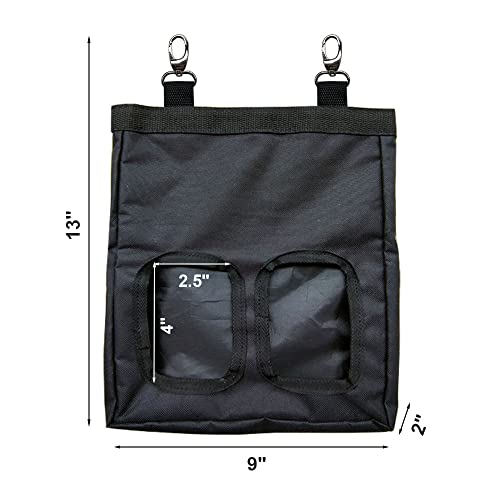 Guinea Pig Hay Feeder, Hanging Rabbit Hay Feeder Bag for Guinea Pigs Bunnies Chinchillas. PureBlack, 2 Count - color: Black-2pack