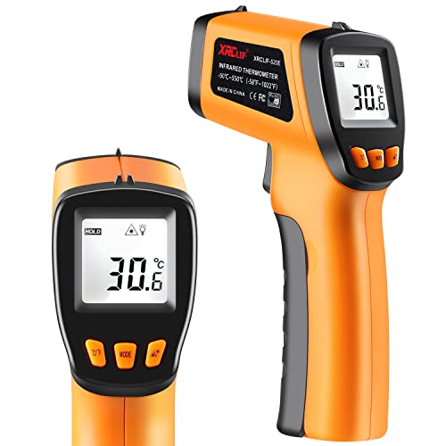 Infrared Thermometer Gun -58°F to 1022°F, Non-Contact Laser Thermometer with LCD Display, Temperature Measurement Gun for Cooking, BBQ, Oven, Adjustable Emissivity - color: -58°F~1022°F