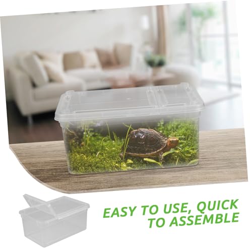 Reptile Feeding Box for Animals Breathable Terrarium for Spiders Snakes Frogs and Turtles Durable and Ventilated Reptile Enclosure for Home Display and Transport