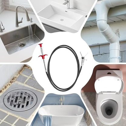 Drain Snake,33 inch Flexible Grabber Claw Pick Up Reacher Tool,Drain Clog Remover - Gutter Cleaning Tools for Home Sink, Bathroom Tub,Drain, Toilet, Tight Spaces - style: 33"